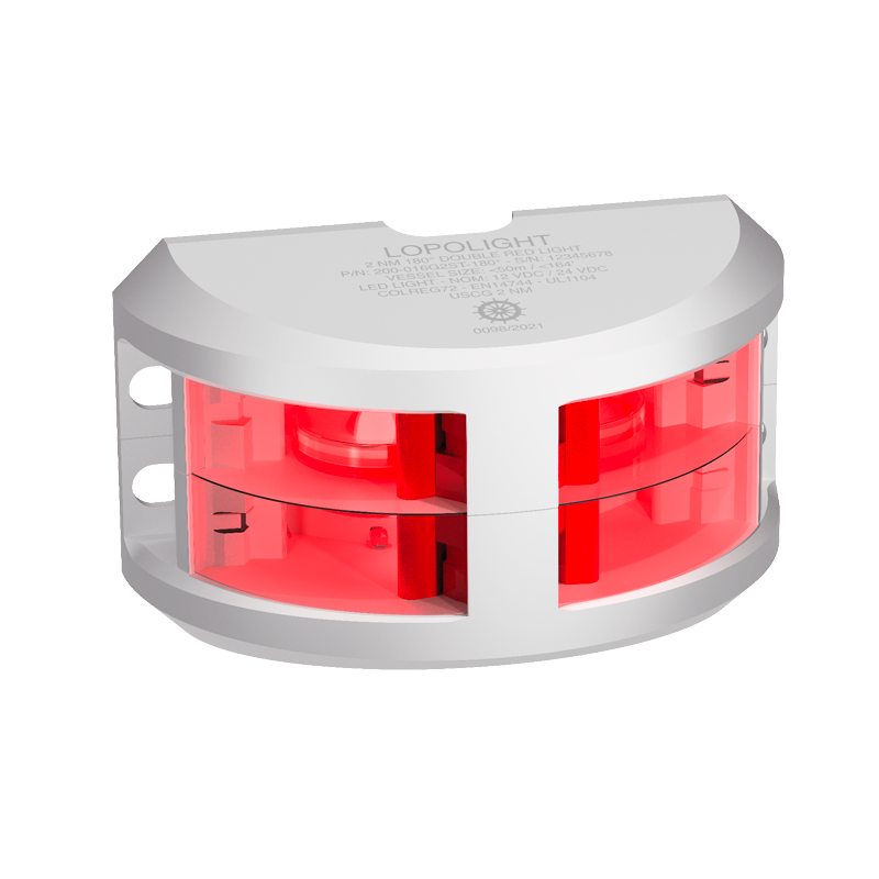 2nm 180° Red, Double, white ceramic coated